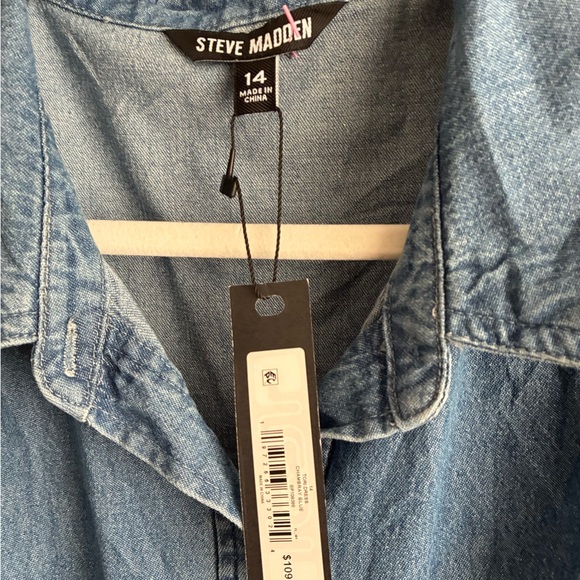 Tori Denim Tie-Waist Midi Dress - Picture 3 of 6